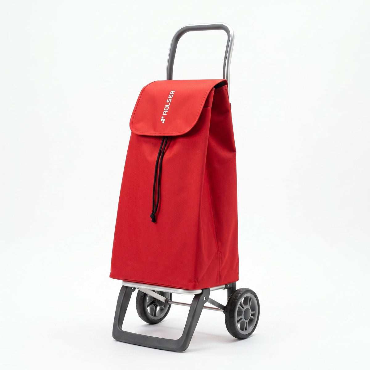 Folding Shopping Cart, Rolser Jet LN Joy, 2-Wheel, Aluminum, Red
