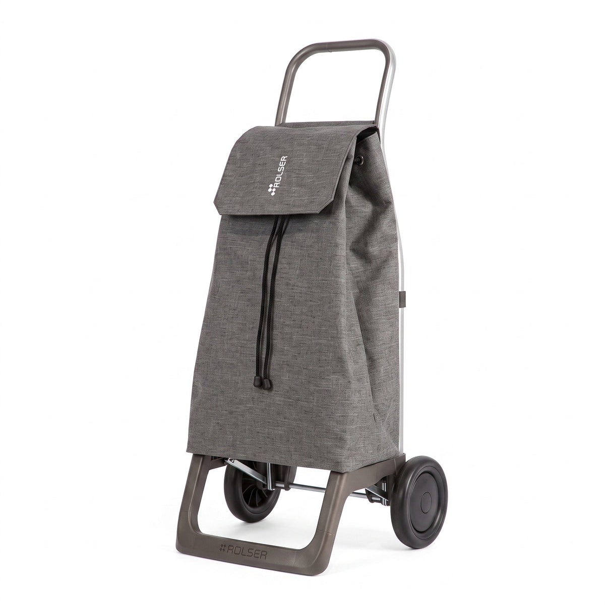 Folding Shopping Cart, Rolser Jet Tweed Joy, Aluminum, Grey