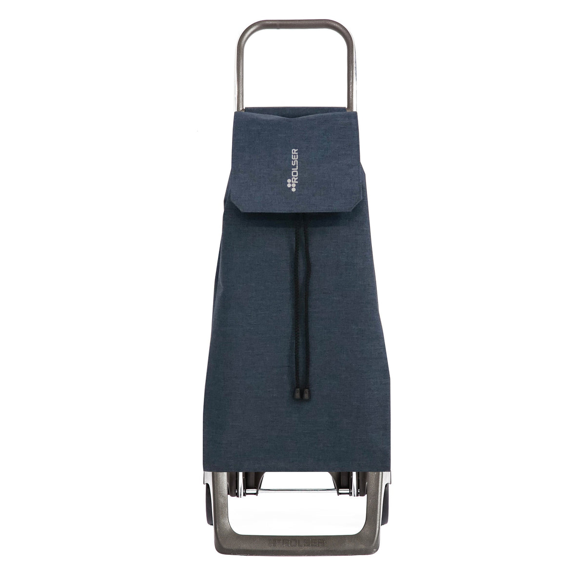 Folding Shopping Cart, Rolser Jet Tweed Joy, Aluminum, Navy