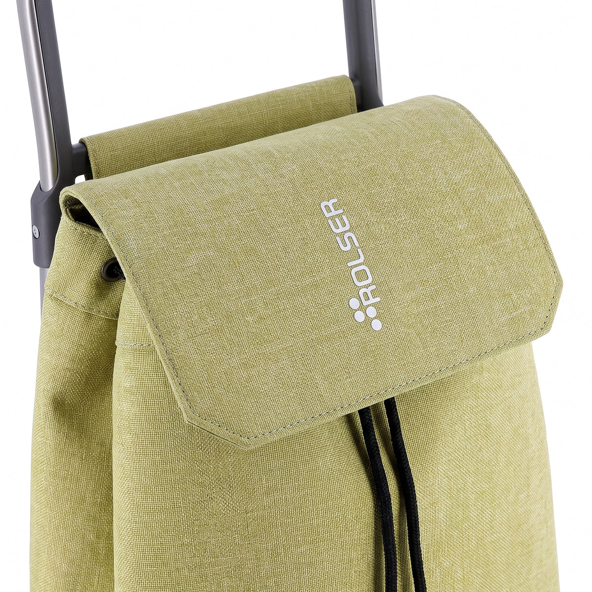 Folding Shopping Cart, Rolser Jet Tweed Joy, Aluminum, Sage Green