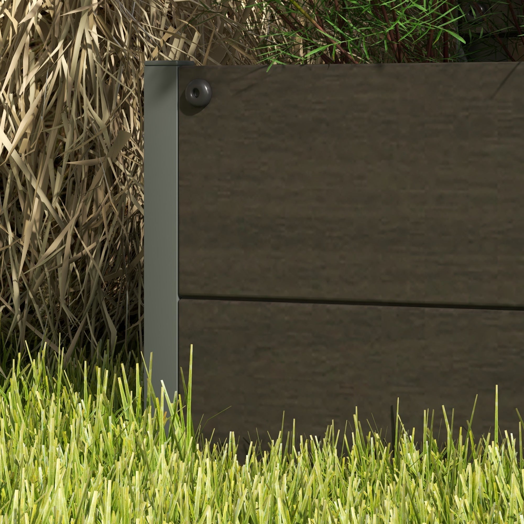 Outsunny Trellis Planter for Climbing Plants, Raised Garden Bed with Trellis, Planter Box for Outdoor Garden, Black