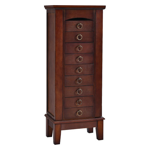 Large Capacity Jewelry Storage Cabinet with 9 Drawers - Free Shipping