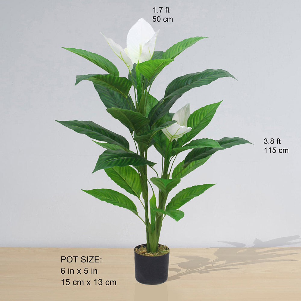 Belen Artificial Anthurium Leaf Potted Plant (Multiple Sizes)