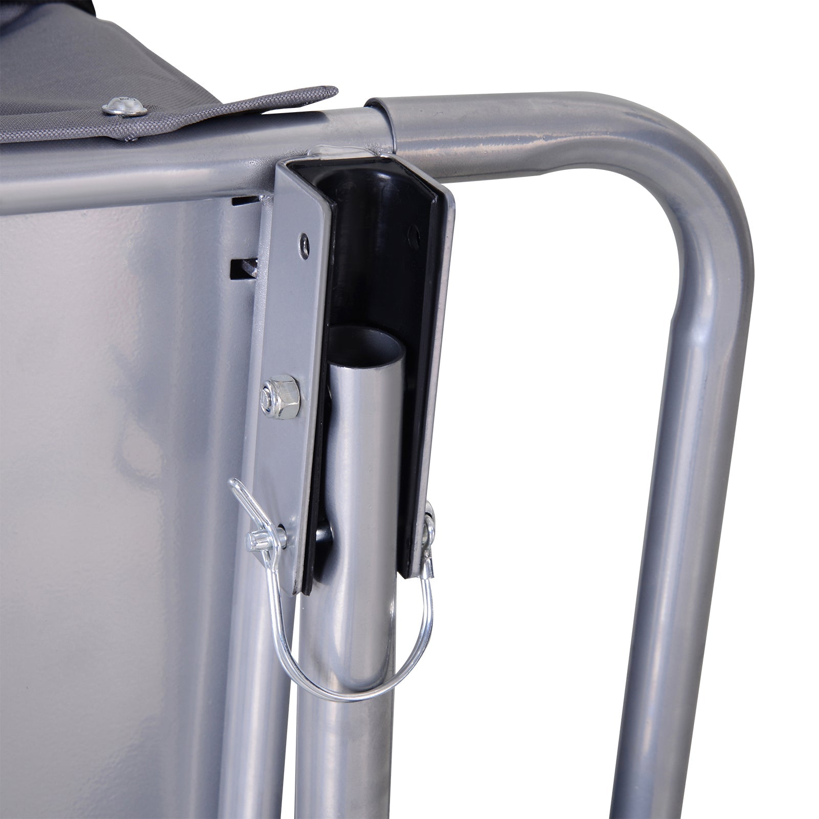 Aosom Bicycle Cargo Trailer Folding Cart Carrier for Cycling Camping Garden w Quick Release Cover Grey