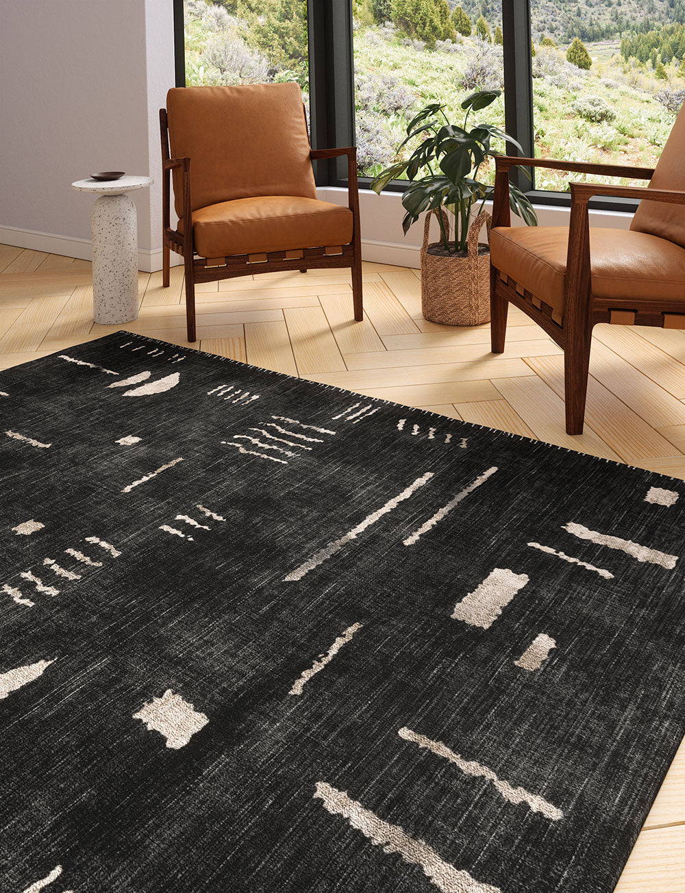 Jama Black Rug