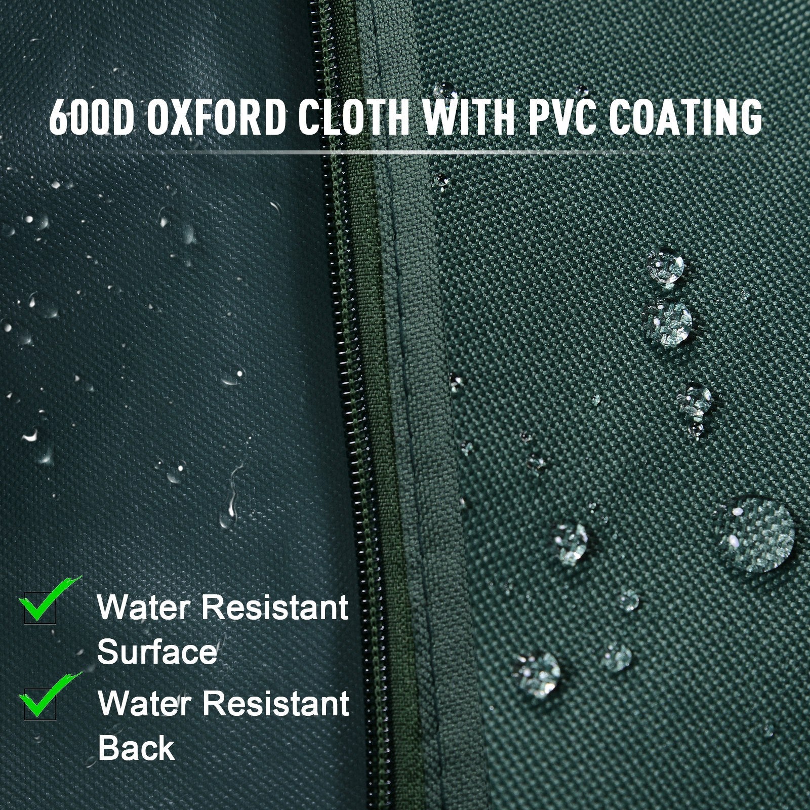 Outsunny Patio Swing Chair Cover: Large Outdoor Furniture Protector with Wind, UV & Water Resistance, Green