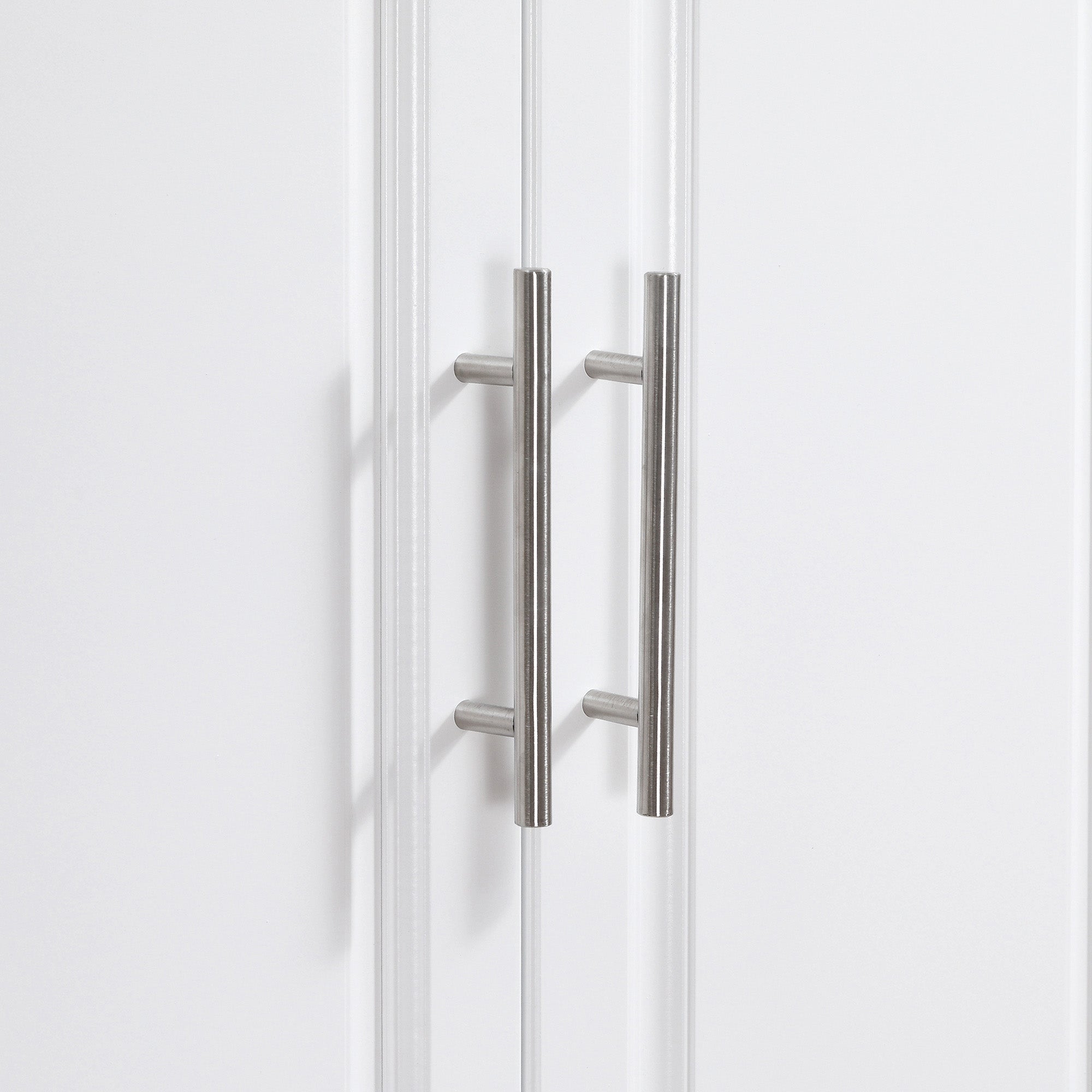 HOMCOM Rolling Kitchen Island with Storage, Portable Kitchen Cart with Stainless Steel Top, 2 Drawers, Spice, Knife and Towel Rack