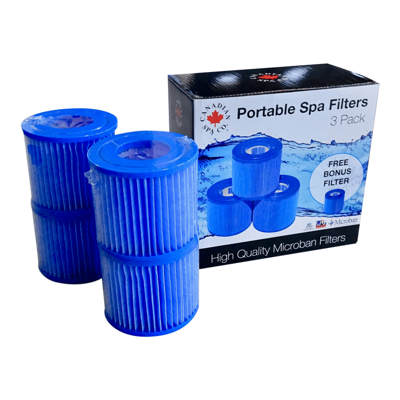 Canadian Spa Microban® Portable Spa Filters | 4-Pack Antimicrobial Replacement Filters