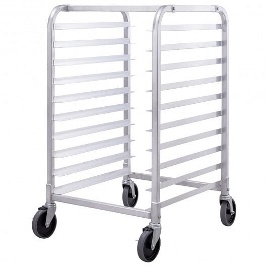 10 Sheets Aluminum Rolling Bakery Pan Rack - Free Shipping