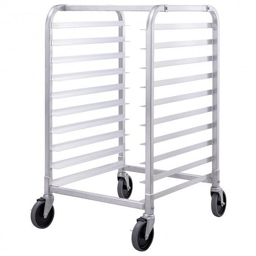10 Sheets Aluminum Rolling Bakery Pan Rack - Free Shipping