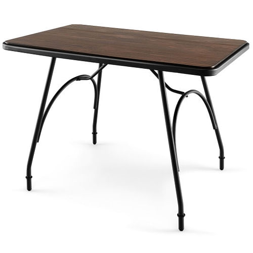 43 x 27.5 Inch Industrial Style Dining Table with Adjustable Feet-Rustic Brown - Free Shipping