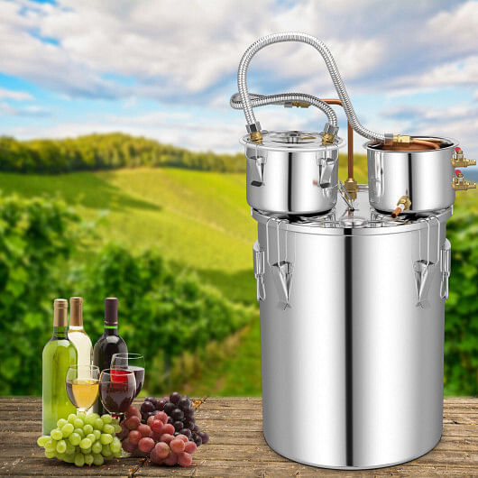 5/10 Gal 22/38 L Water Alcohol Distiller for DIY Whisky-10 Gal - Free Shipping