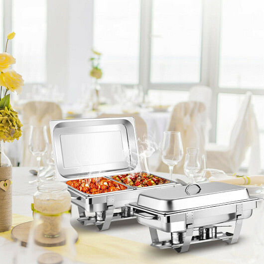2 Packs Stainless Steel Full-Size Chafing Dish - Free Shipping