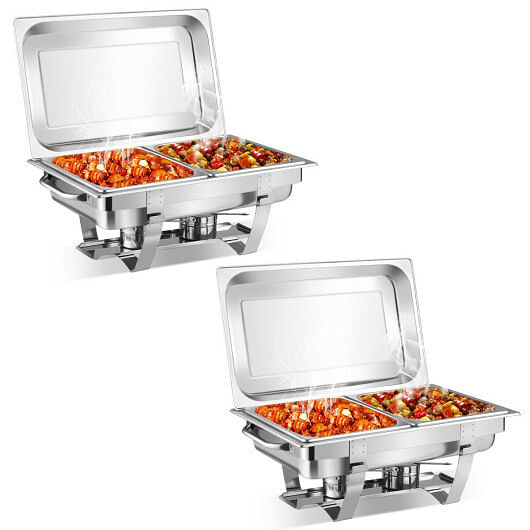 2 Packs Stainless Steel Full-Size Chafing Dish - Free Shipping