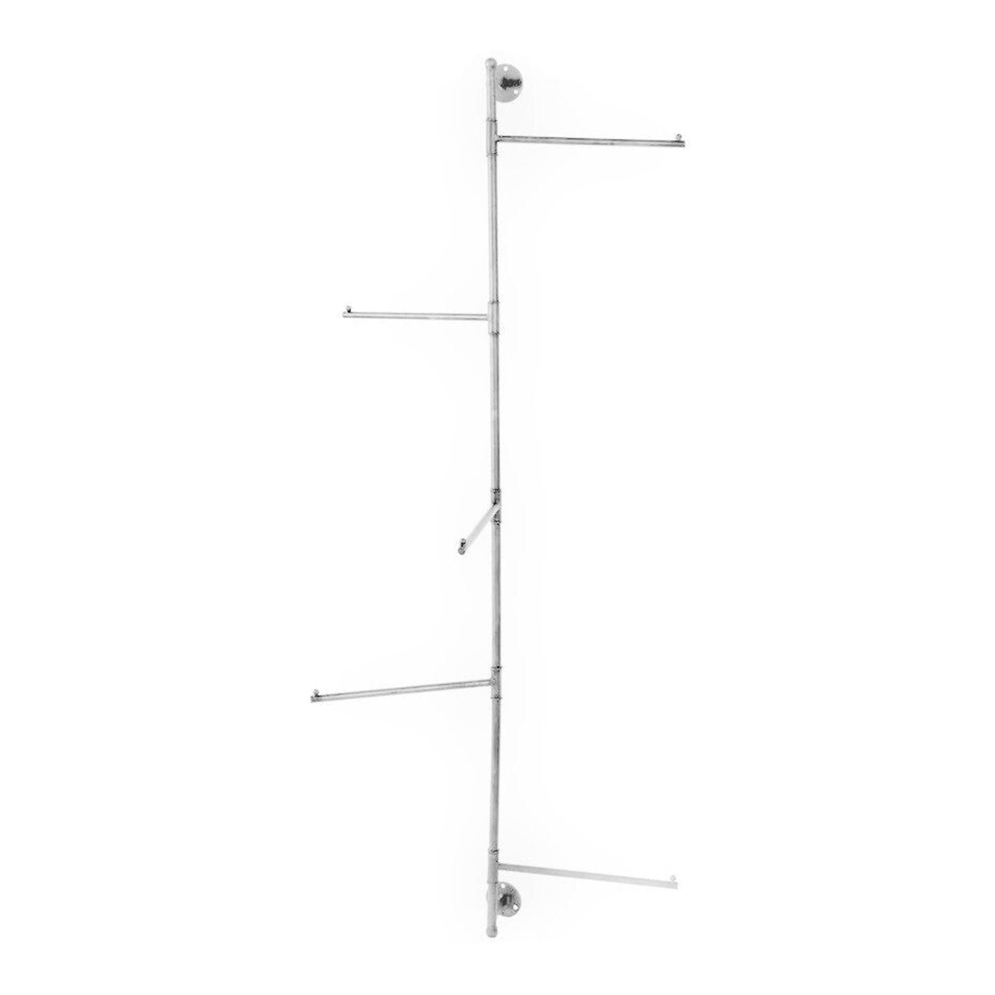 5 Arm Iron Towel Rack Med, Antique White