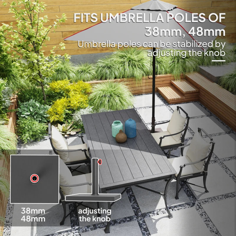 Patio Umbrella Base, 40 lbs Concrete Heavy Duty Umbrella Base for 1.5"/1.9", Black