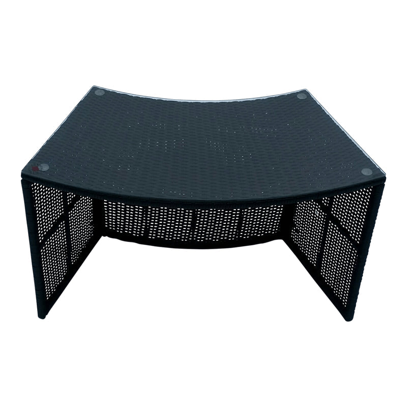 Glass Top Bar | Round Spa Surround Furniture with Weather-Resistant Frame