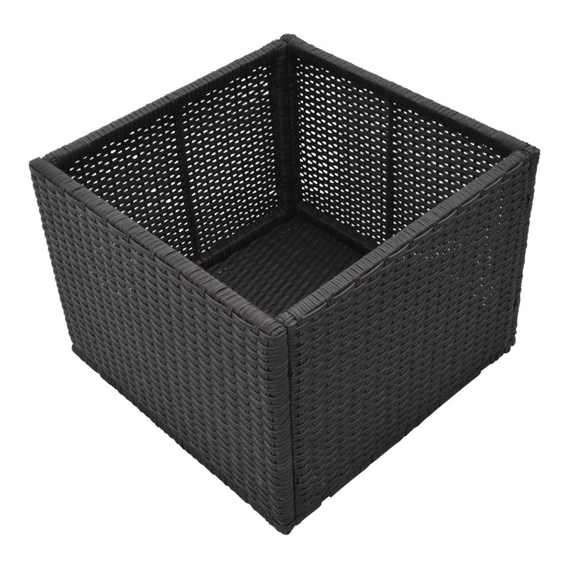 Straight Planter | Square Spa Surround Furniture with Weather-Resistant Synthetic Rattan