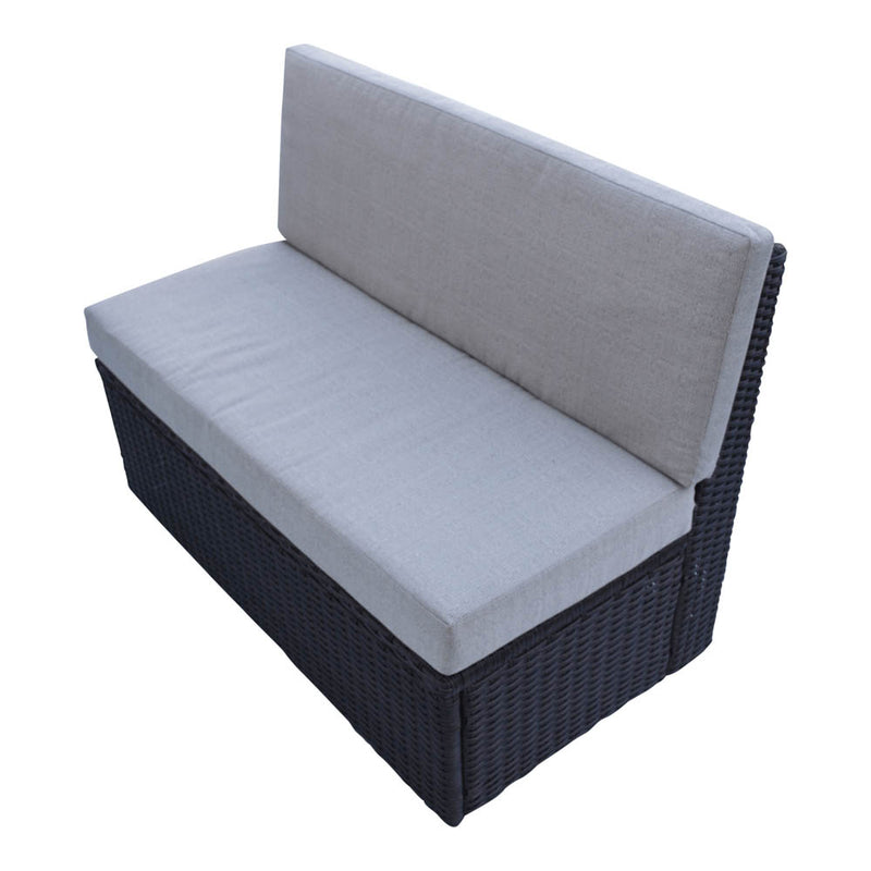 Love Seat | Square Spa Surround Outdoor Furniture with UV-Protected Cushions & Weather-Resistant Synthetic Rattan Frame