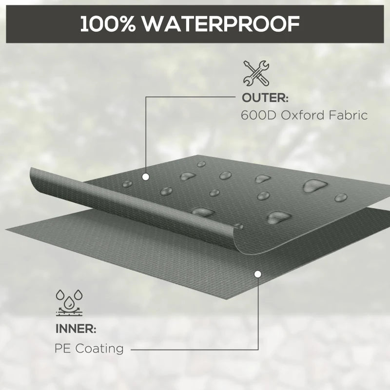 Patio Furniture Cover for Outdoor Sectional Sofa Set Waterproof Windproof Oxford Fabric, 97" x 65" x 26", Dark Grey