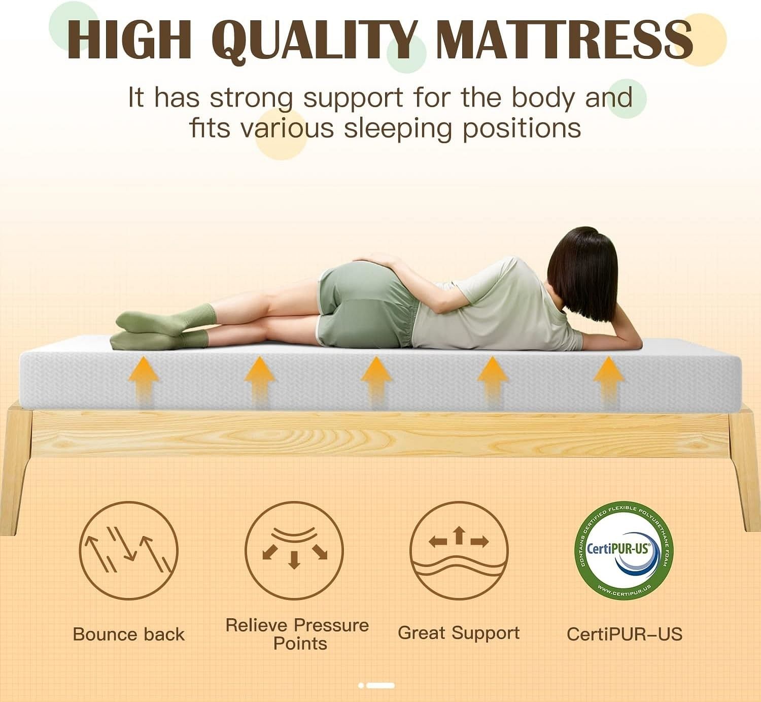 King size 8-inch Thick Medium Firm Cool Gel Memory Foam Mattress - Free Shipping