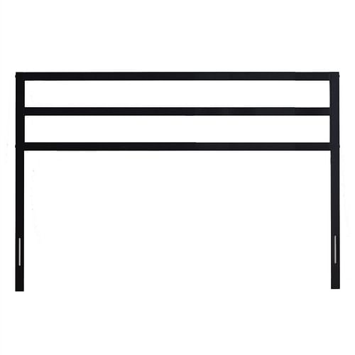 King size Modern Slatted Headboard in Matte Black Metal Finish - Free Shipping