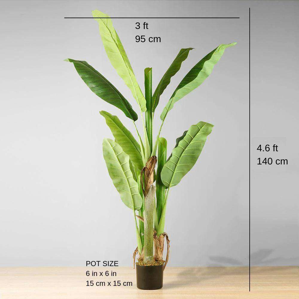 Kiki Artificial Banana Tree Potted Plant 55''