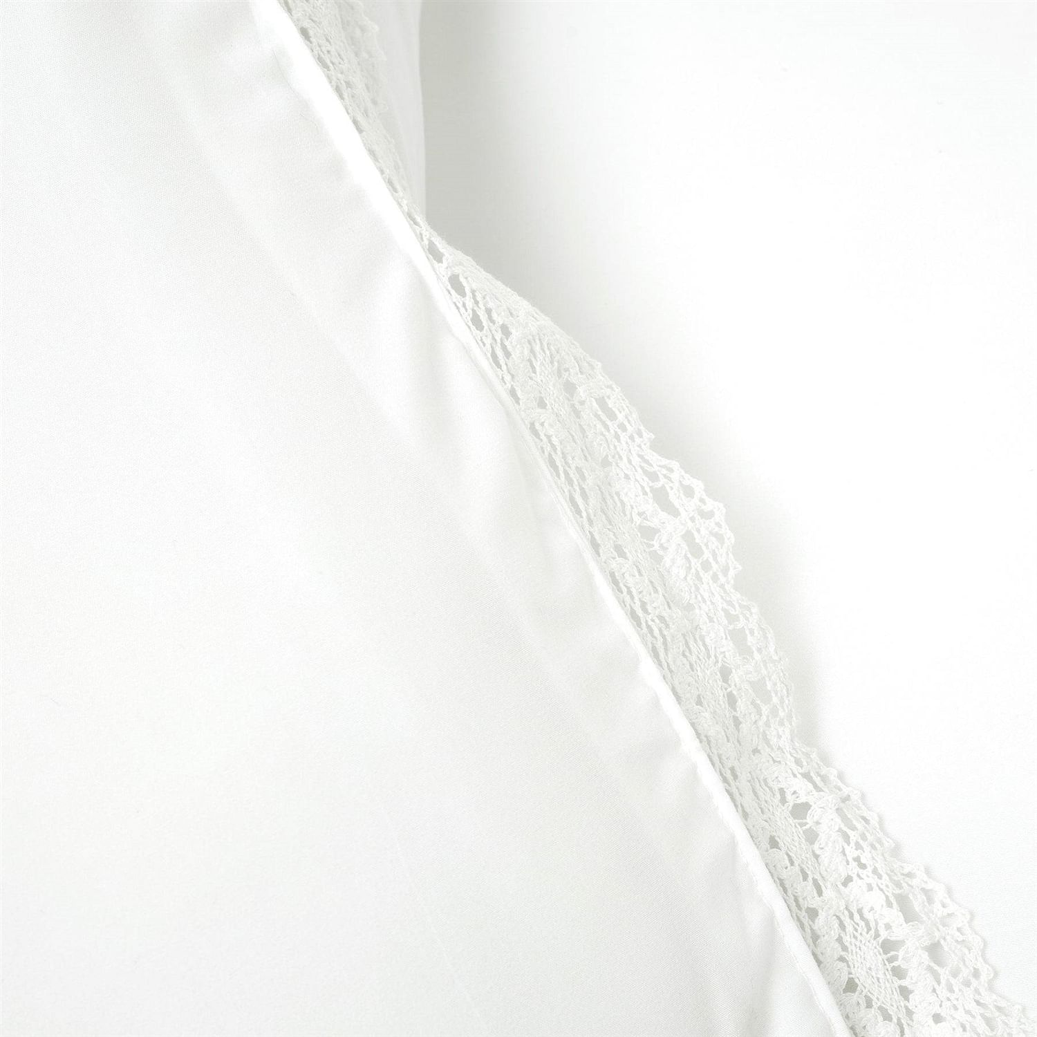 King size White 5-Piece Lightweight Polyester Comforter Set with Lace Trim - Free Shipping