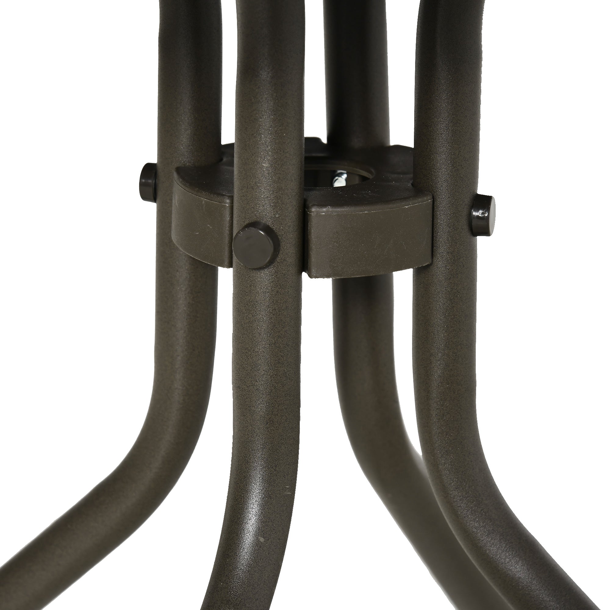 Outsunny 3PCs Gliding Chair Set with Bistro Square Glass Top Tea Table 2 Glider Rocking Chairs Garden Patio Cream White