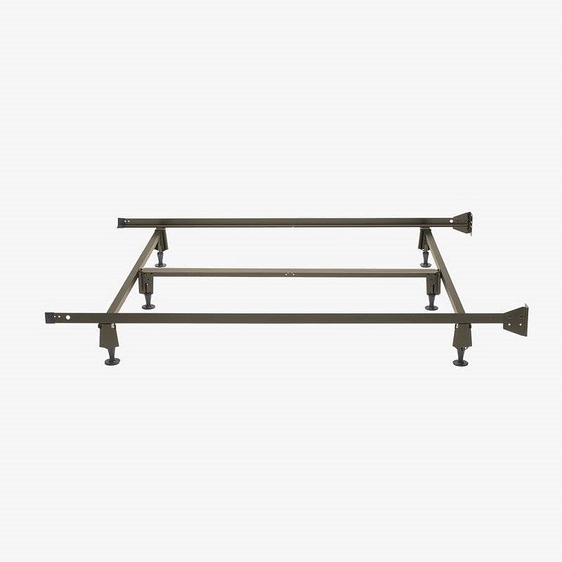 King size Steel Metal Bed Frame with Bolt-on Headboard Brackets - Free Shipping