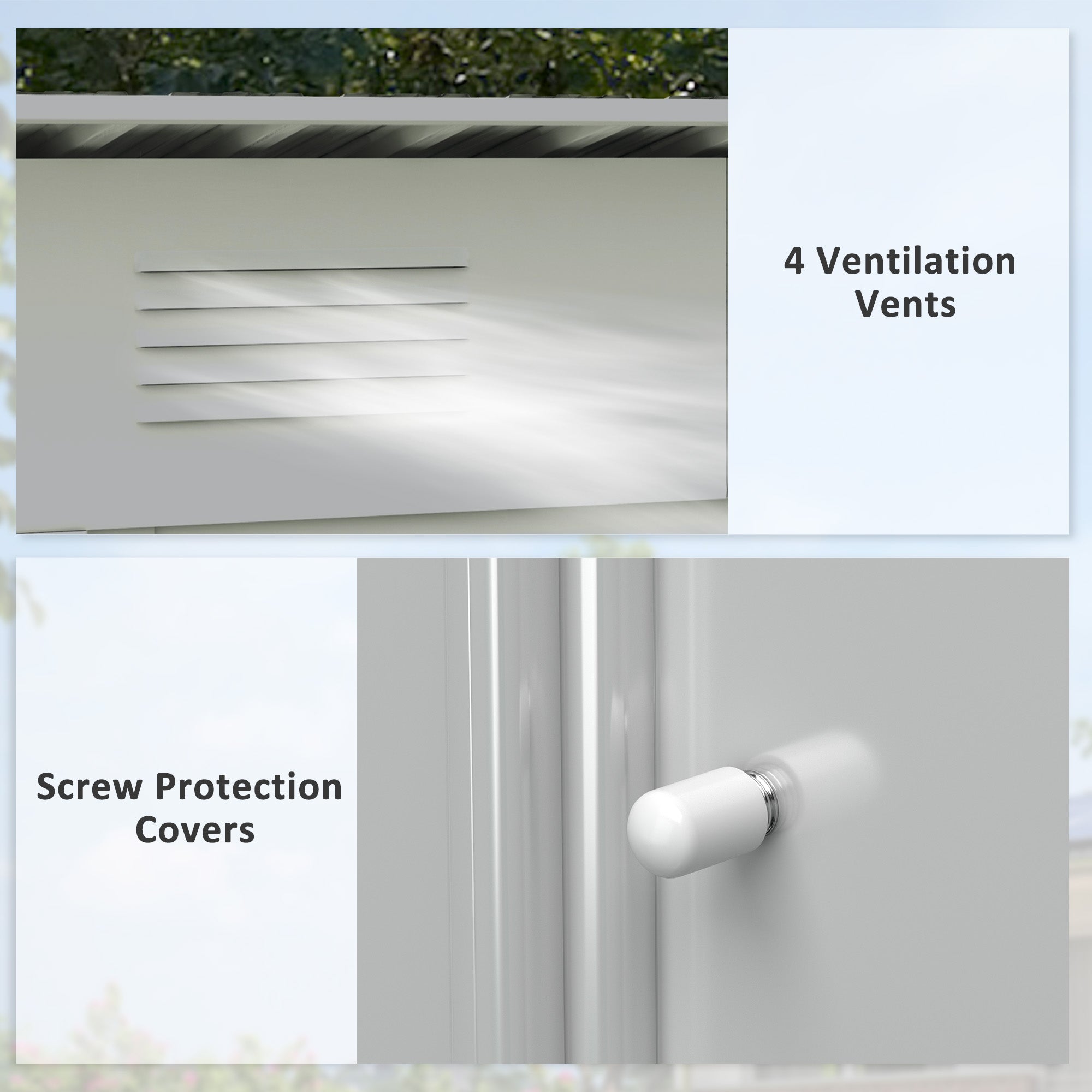 Outsunny 7' x 4' Outdoor Storage Shed, Metal Garden Tool Storage House Organizer with Lockable Sliding Doors and Vents, Charcoal Grey