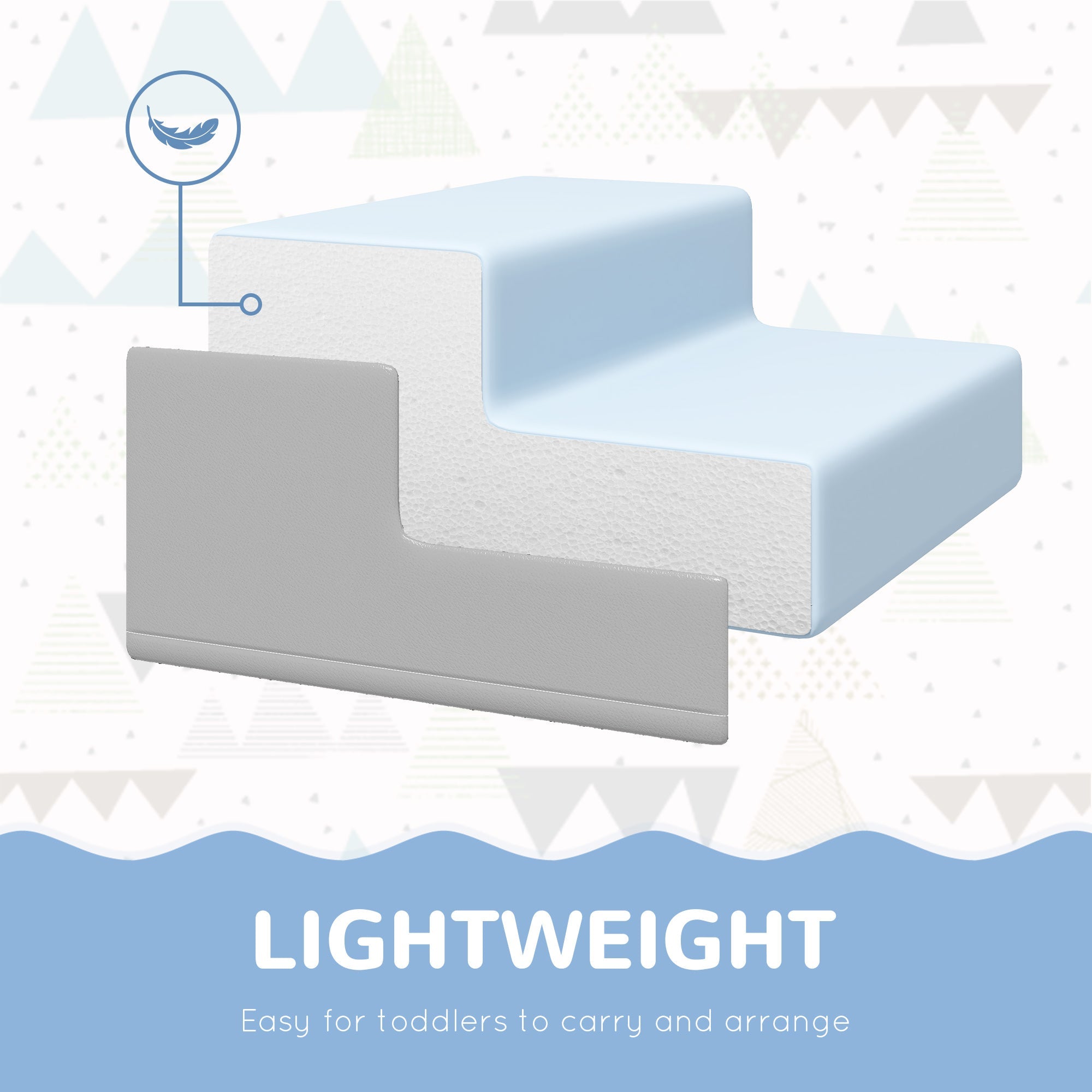 Qaba 4 Piece Foam Play Set for Toddlers and Children, Dark Colour