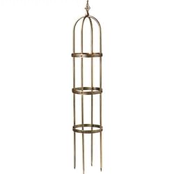 60-inch Copper Finish Steel Outdoor Garden Trellis Obelisk - Free Shipping