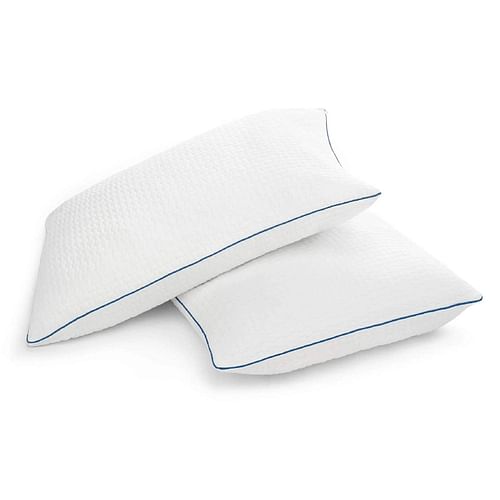 Set of 2 King size Memory Foam Pillow with Removable Machine Washable Cover - Free Shipping