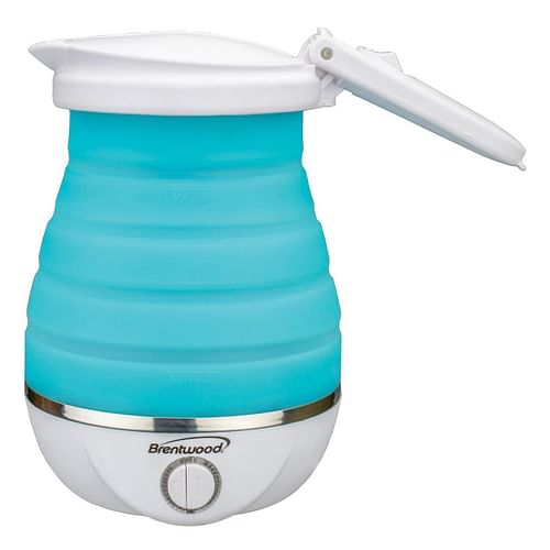 Brentwood Dual Voltage 3.3 Cup Collapsible Travel Kettle in Blue - Free Shipping