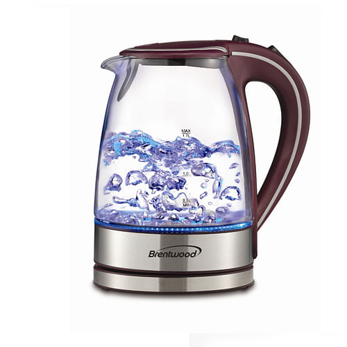 Brentwood 1.7-Liter Tempered Glass Tea Kettle in Purple - Free Shipping