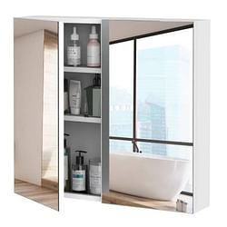 2-Door Bathroom Wall Mounted Medicine Cabinet 22 x 24 inch with Mirror - Free Shipping
