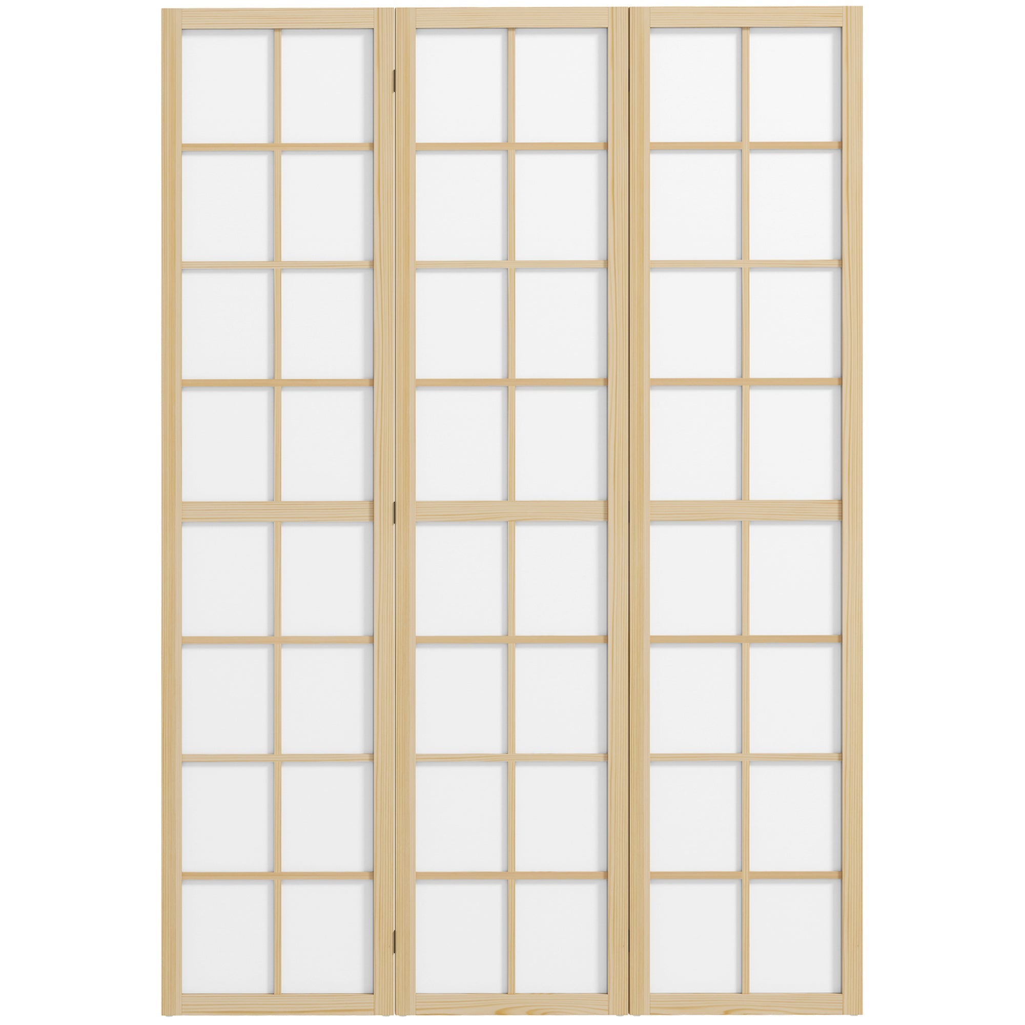 HOMCOM 3 Panel Room Divider, 5.6 ft Folding Wall Divider Room Partition for Home Office, Bedroom
