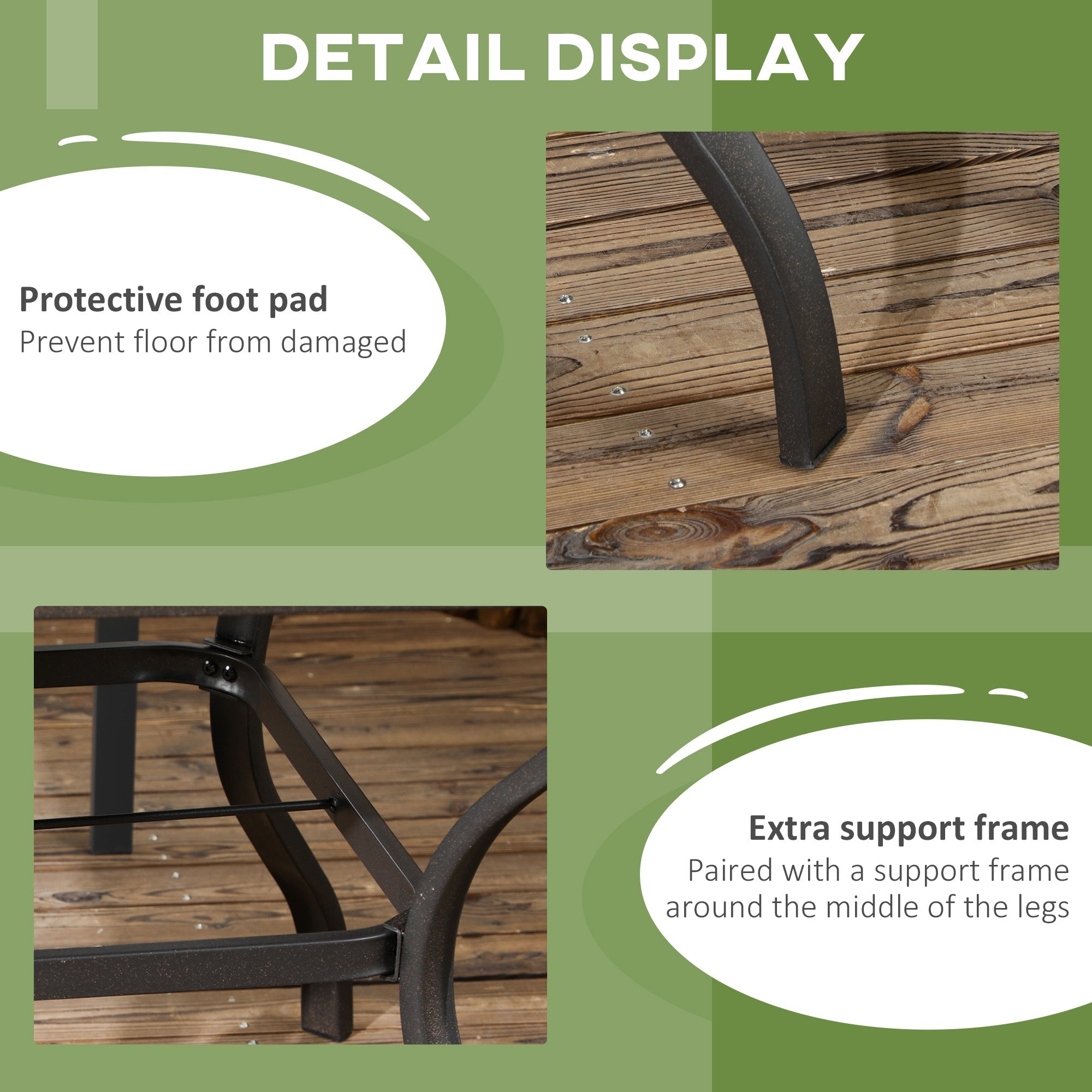Outsunny Square Patio Table for 4 with Umbrella Hole, Φ1.5", Outdoor Stonewashed Dining Table with PC Board Table for Patio, Grey