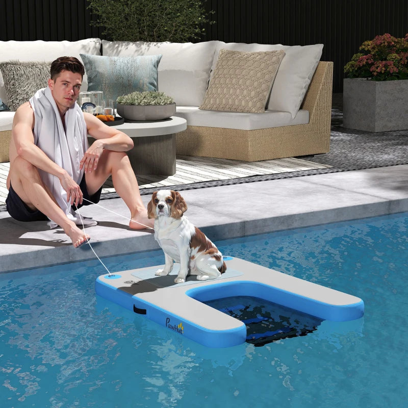Floating Boat Ramp for Swimming Pets Up to 200 lbs, for Pool, Lake, Boat, Dock