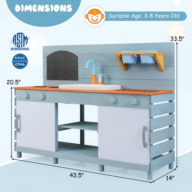Kids Play Kitchen Set with Stoves for Boys Girls Aged 3-8