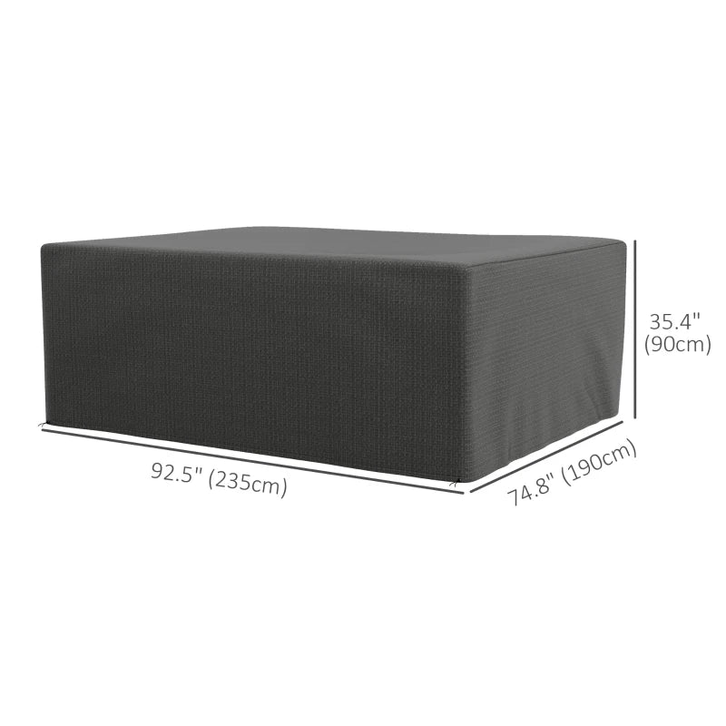 Large Patio Furniture Covers, Outdoor Furniture Covers, Garden Set Protector Waterproof Anti-UV Protection, Grey
