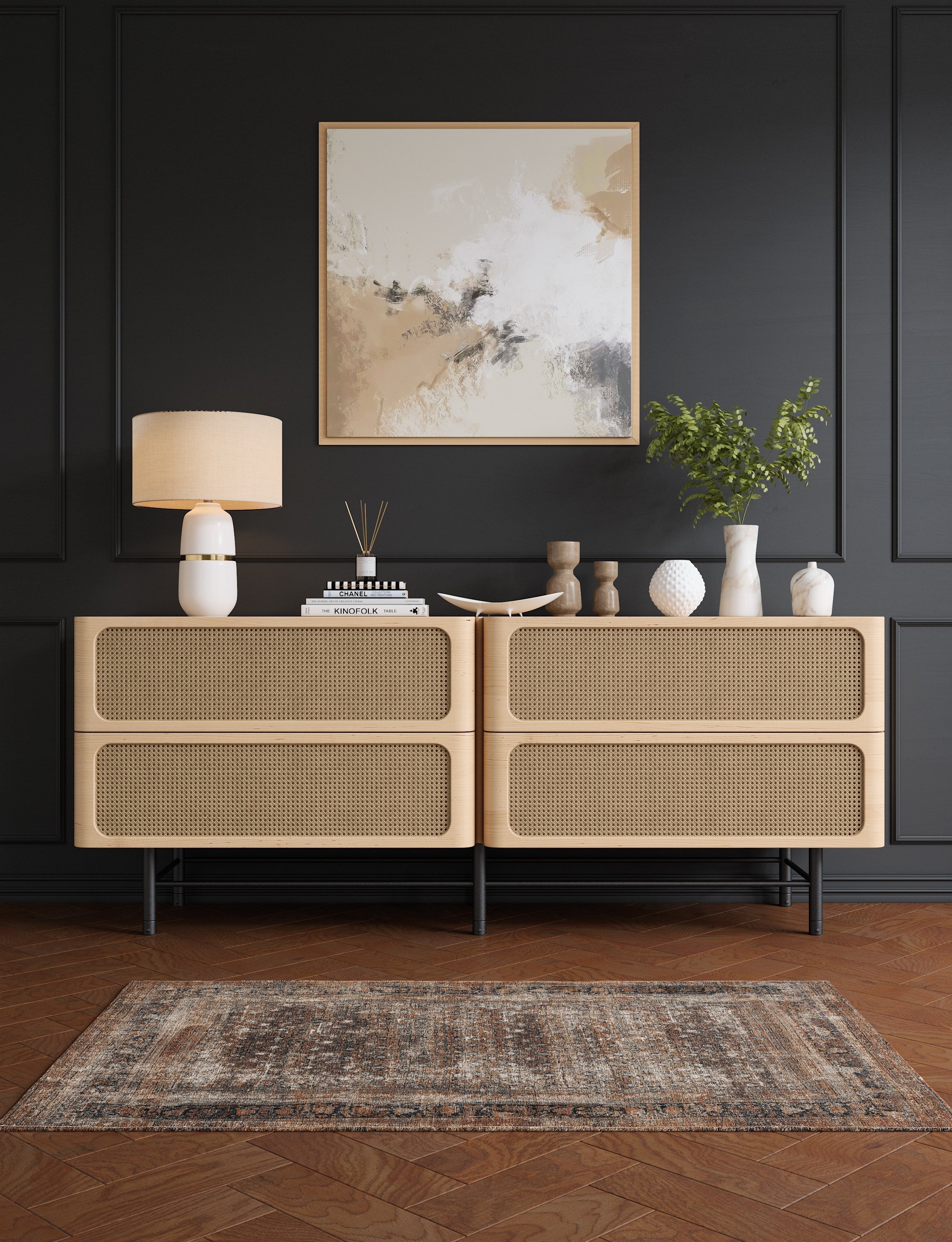 Regal Brown Orange Rug