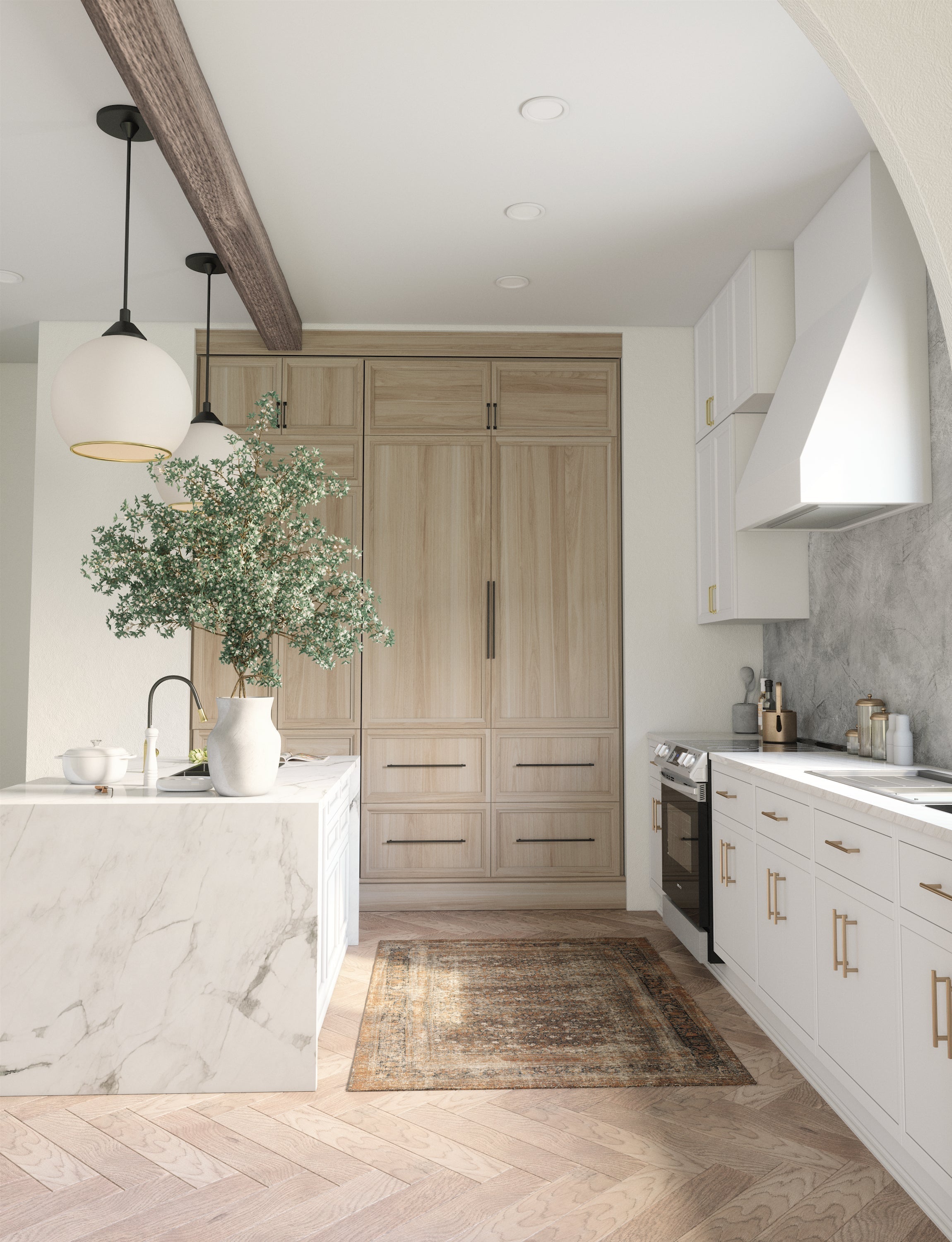 Regal Brown Orange Rug