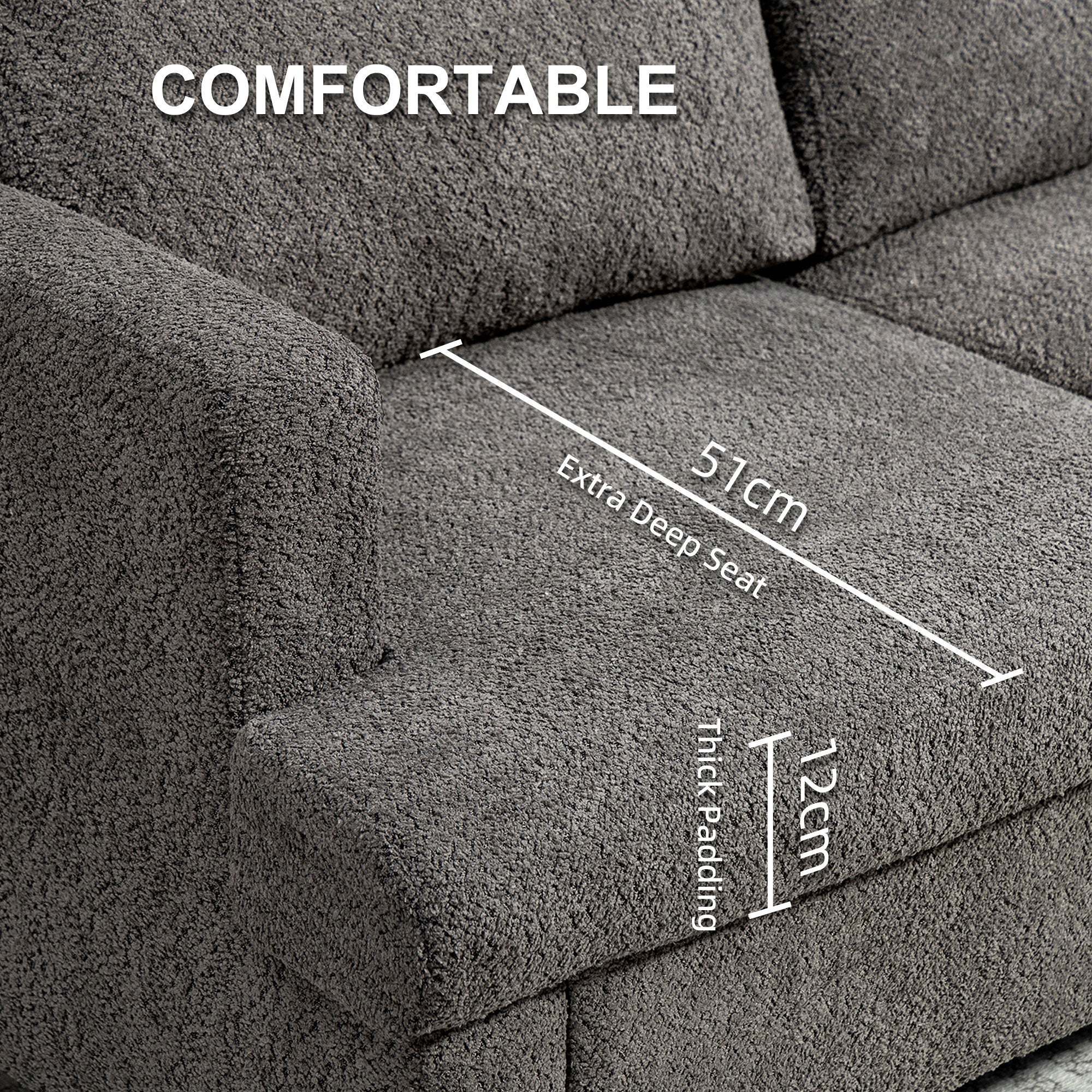 HOMCOM 54.3" Loveseat Sofa, 2 Seater Sofa with Removable Cushions, Small Couch with Tapered Legs for Living Room, Dark Grey