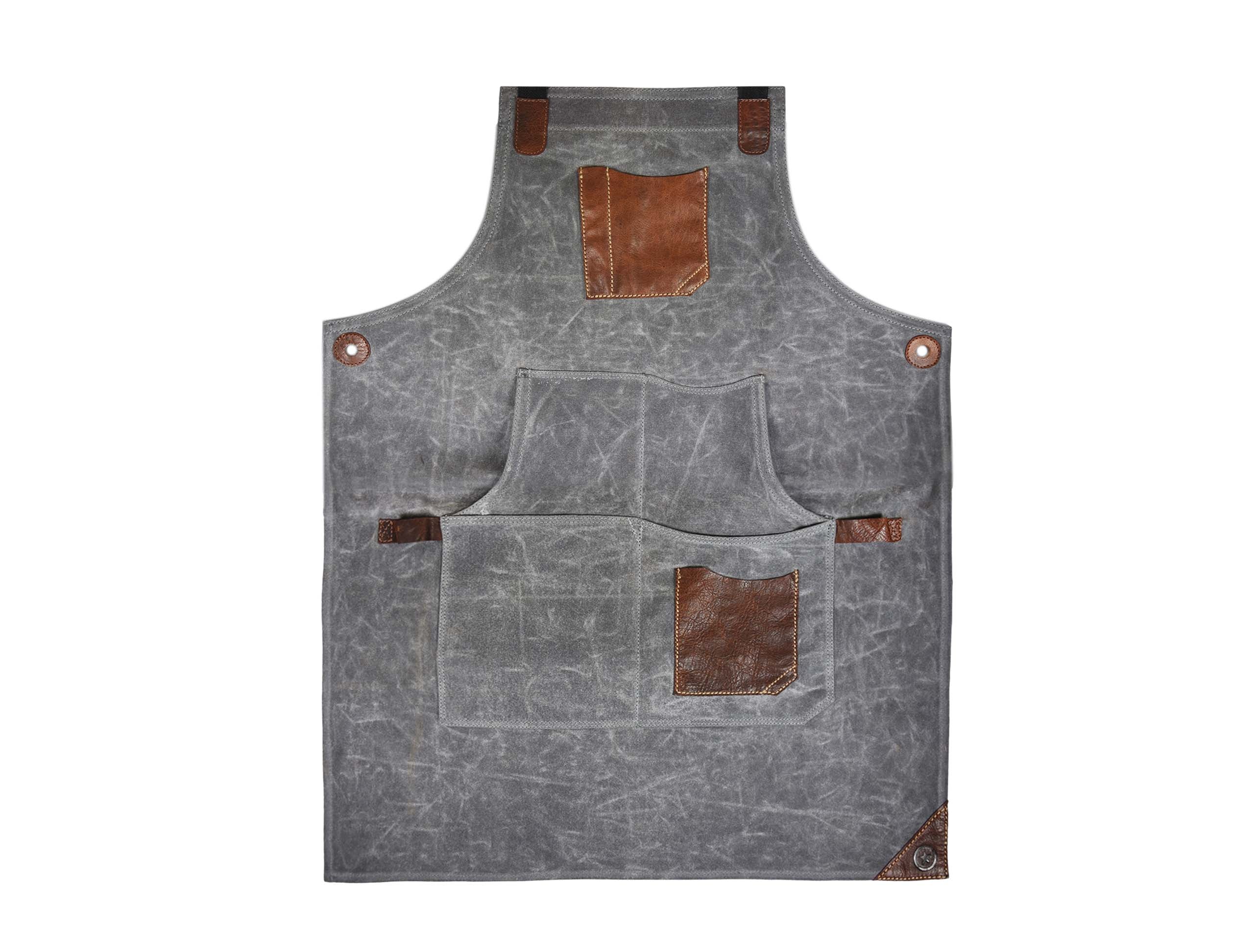 Fremont Leather Canvas Utility Apron for Work & Craft