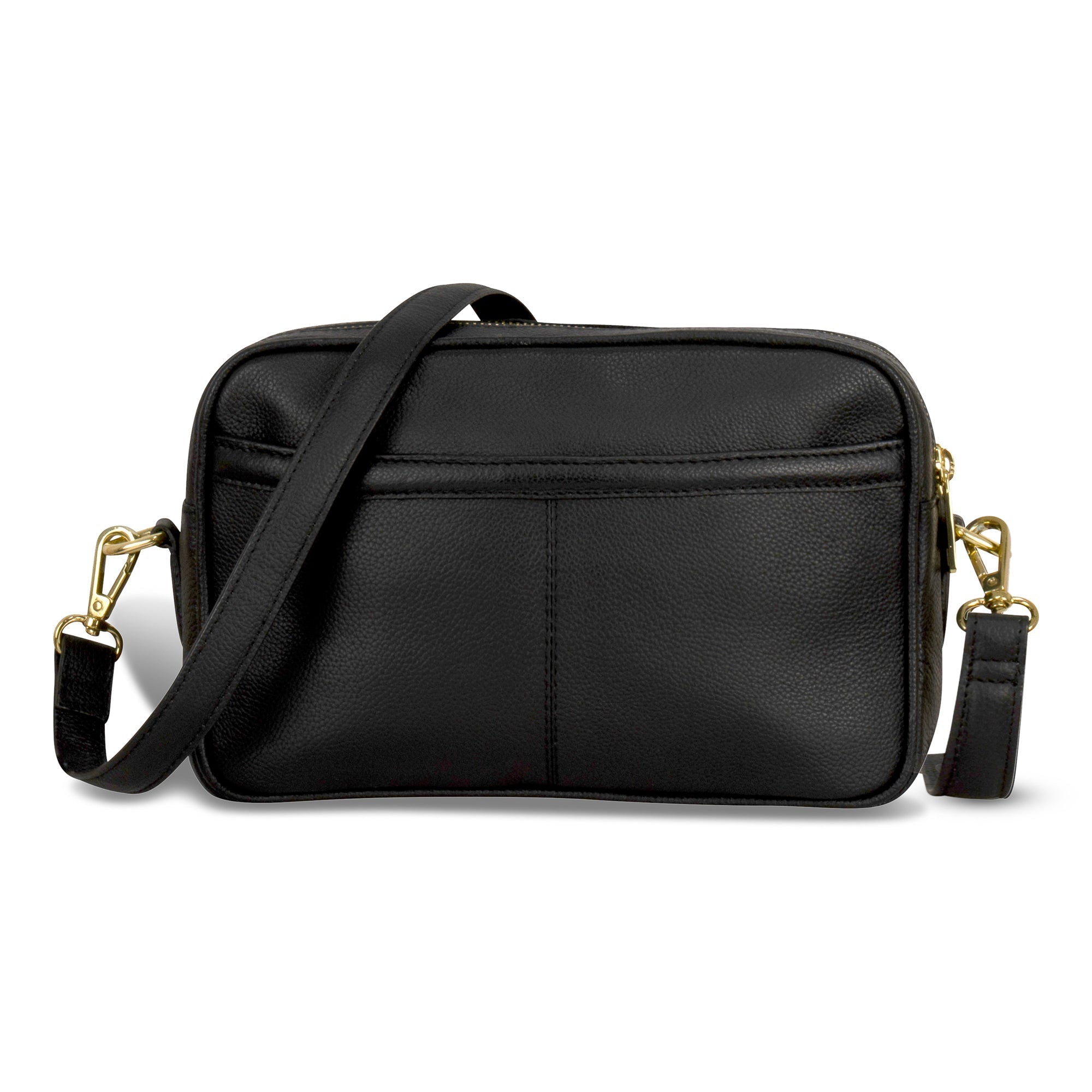 Gala / Leather Double-Zip Shoulder Bag