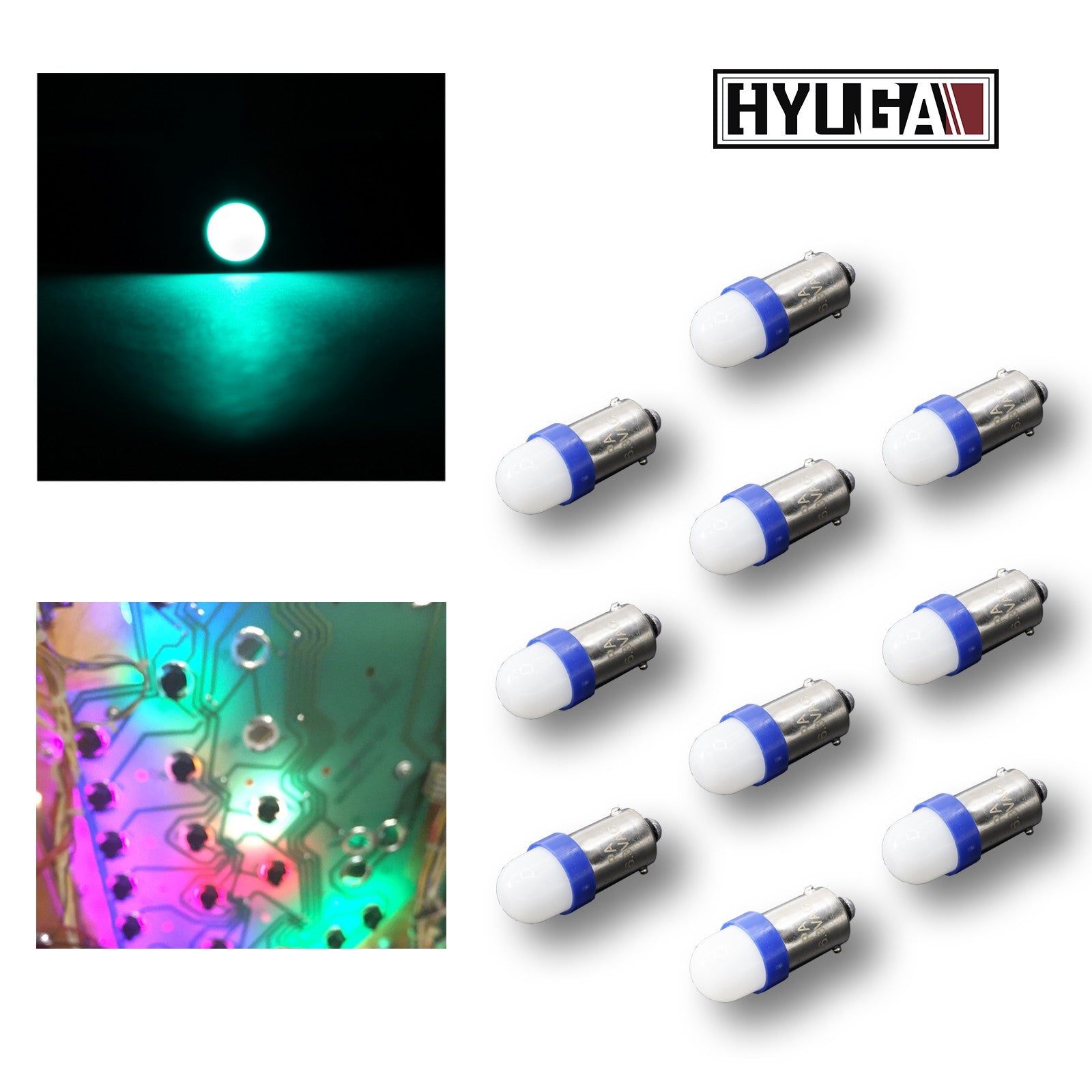 LED Bayonet Frosted Arcade Pinball Machine Light Bulb 2SMD BA9S #44 #47 6.3V AC / DC Top View (10PCS, Normal)