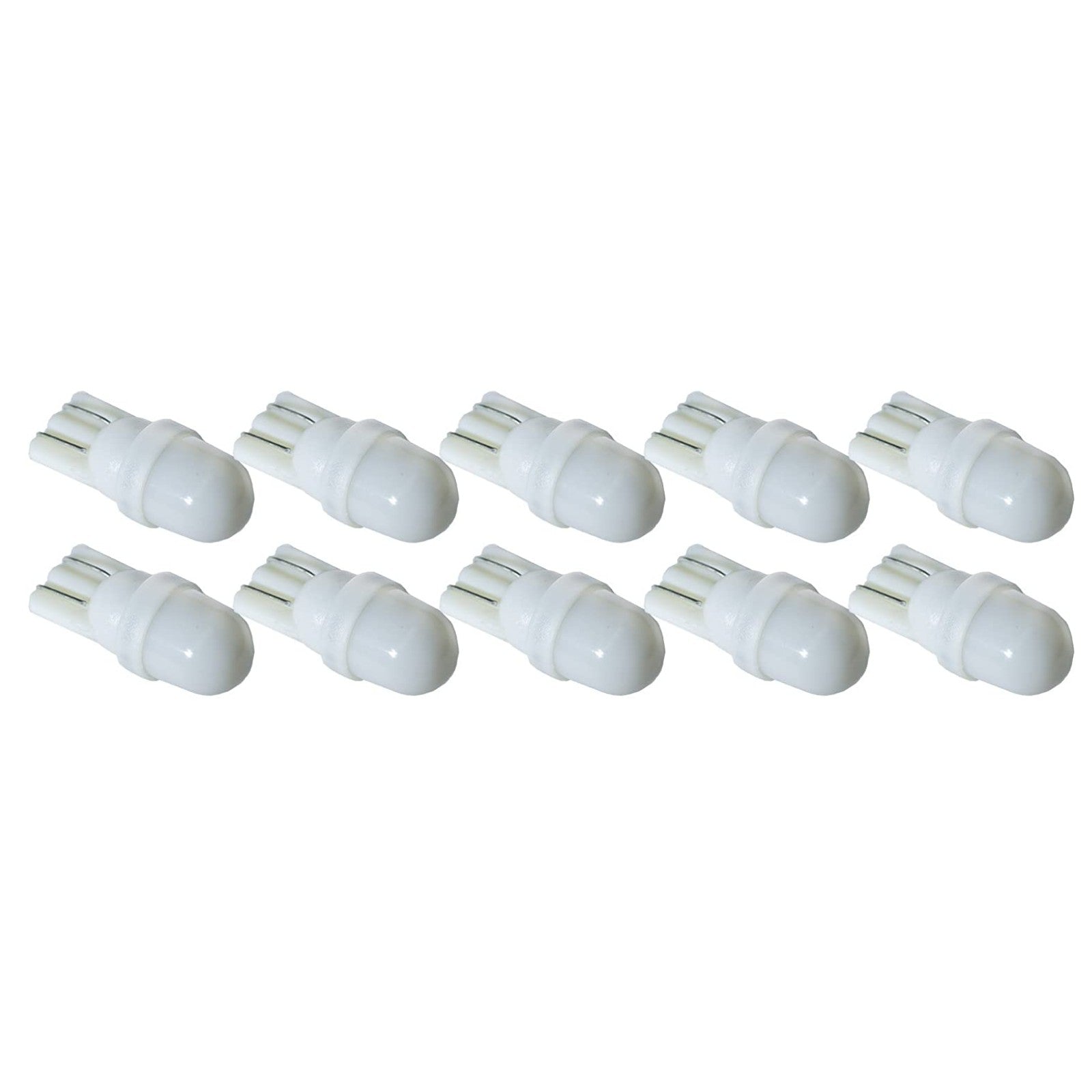 LED Wedge Frosted Arcade Pinball Machine Light Bulb 2SMD T10 #555 6.3V AC / DC Top View (10PCS)