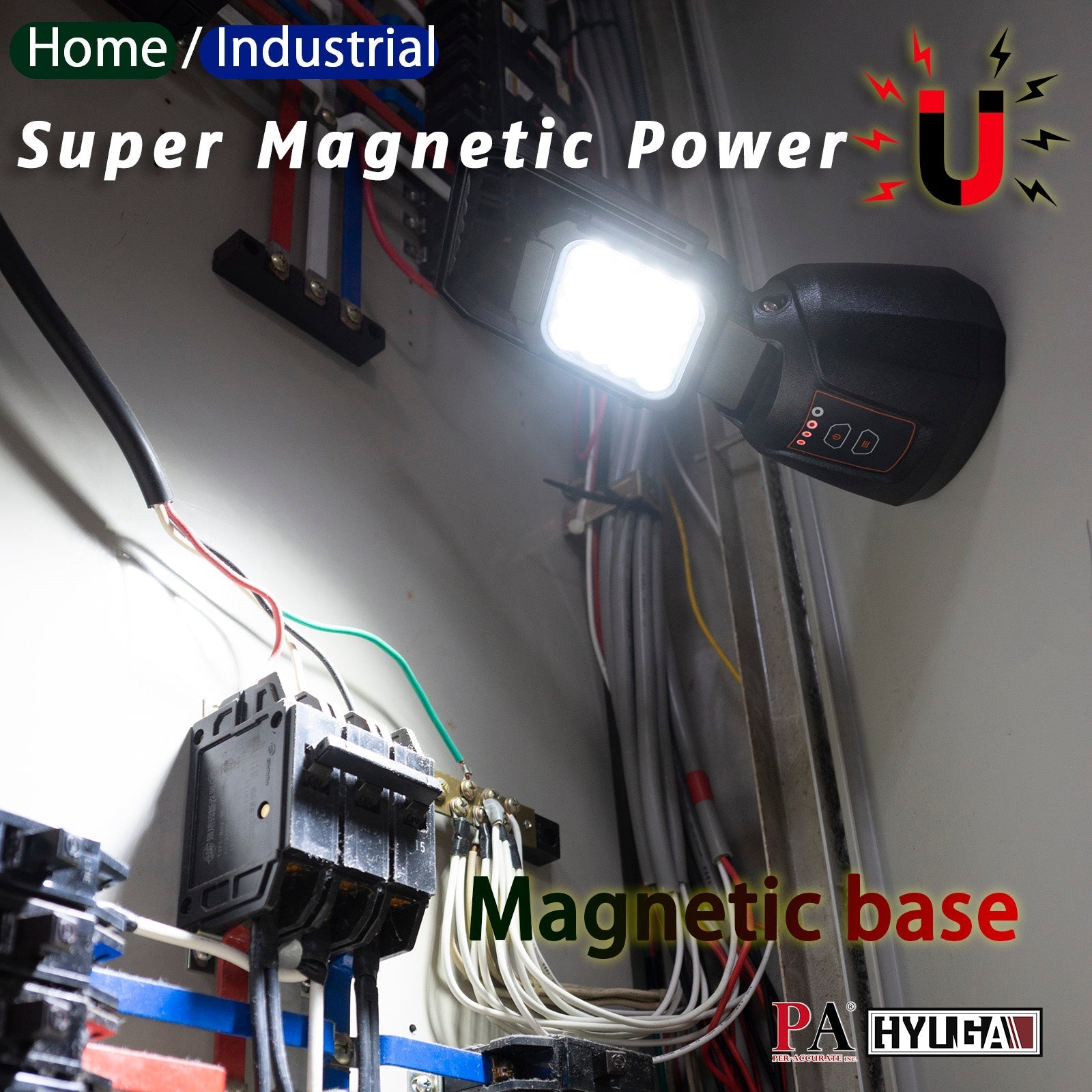 3.0 Super Bright Version LED Power Display Magnetic USB Rechargeable Portable Light Handheld Powerful Flashlight for Emergency, Outages, Home and More HYUGA PA LED